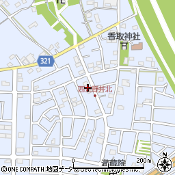 埼玉県春日部市西金野井656周辺の地図