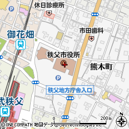 秩父市役所　財務部契約課周辺の地図