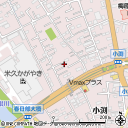 埼玉県春日部市小渕1323-8周辺の地図