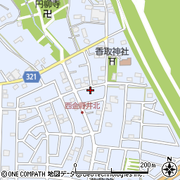 埼玉県春日部市西金野井651周辺の地図