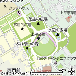 上平公園クラブハウス周辺の地図