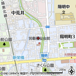 福井県大野市陽明町4丁目709周辺の地図