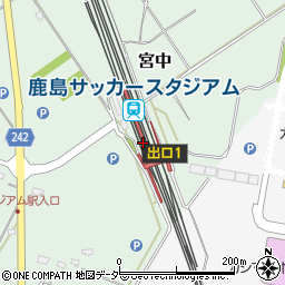 鹿島サッカースタジアム駅周辺の地図