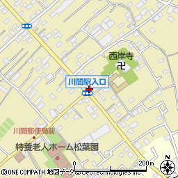 川間駅入口周辺の地図
