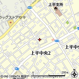 埼玉県上尾市上平中央周辺の地図