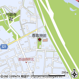 埼玉県春日部市西金野井1008周辺の地図