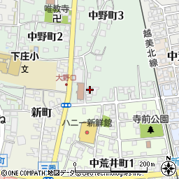 福井県大野市中野町3丁目217周辺の地図