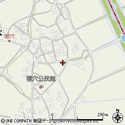 茨城県つくばみらい市狸穴周辺の地図