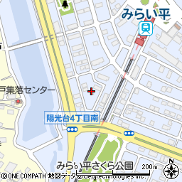 茨城県つくばみらい市陽光台4丁目2周辺の地図