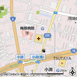 スーパーバリュー　春日部小渕店周辺の地図
