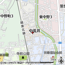 福井県大野市中荒井周辺の地図