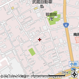 埼玉県春日部市小渕1377-4周辺の地図