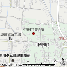 中野町１集会所周辺の地図