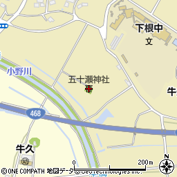 五十瀬神社周辺の地図