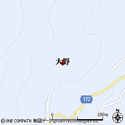 埼玉県ときがわ町（比企郡）大野周辺の地図