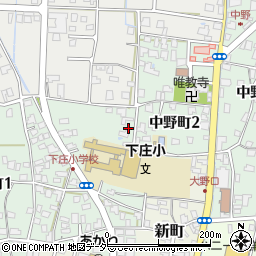 福井県大野市中野町周辺の地図