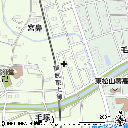 埼玉県東松山市毛塚758-1周辺の地図