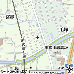 埼玉県東松山市毛塚786-12周辺の地図