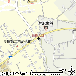 病院入口周辺の地図