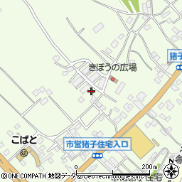 茨城県牛久市猪子町周辺の地図