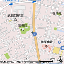埼玉県春日部市小渕1635周辺の地図