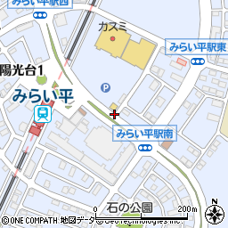 茨城県つくばみらい市陽光台周辺の地図