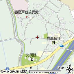 茨城県つくばみらい市西楢戸734周辺の地図