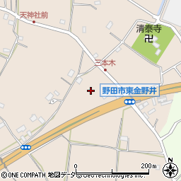 〒270-0236 千葉県野田市東金野井の地図