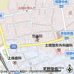 塚原区民館周辺の地図