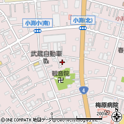 埼玉県春日部市小渕1153-3周辺の地図