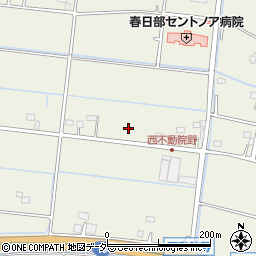 埼玉県春日部市不動院野周辺の地図