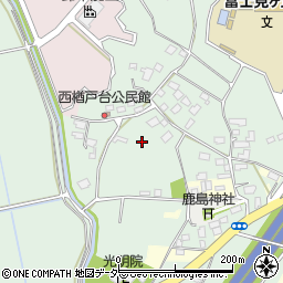 茨城県つくばみらい市西楢戸周辺の地図