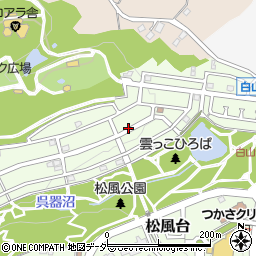 埼玉県東松山市松風台周辺の地図