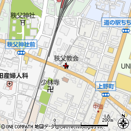 秩父カトリック教会周辺の地図