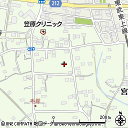 埼玉県東松山市毛塚845周辺の地図