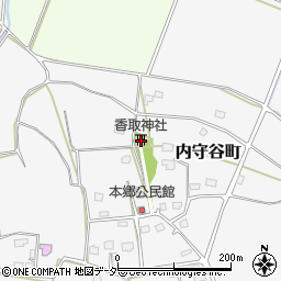 茨城県常総市内守谷町3443周辺の地図