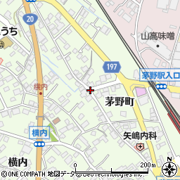 茅野市街周辺の地図