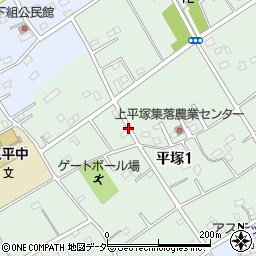 埼玉県上尾市平塚周辺の地図