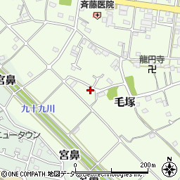 埼玉県東松山市毛塚91-2周辺の地図