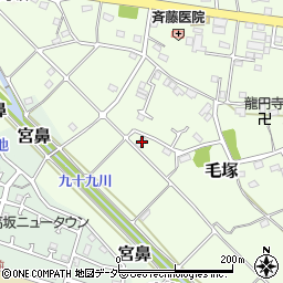 埼玉県東松山市毛塚71周辺の地図
