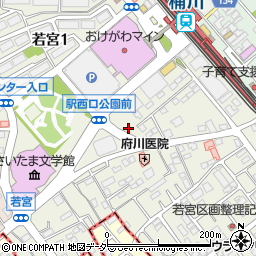 埼玉県桶川市若宮周辺の地図