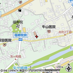 ちの本町郵便局 ＡＴＭ周辺の地図