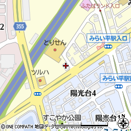 筑波銀行みらい平支店 ＡＴＭ周辺の地図