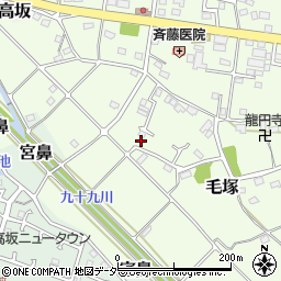 埼玉県東松山市毛塚31周辺の地図