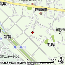 埼玉県東松山市毛塚30-2周辺の地図