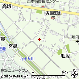 埼玉県東松山市毛塚33周辺の地図