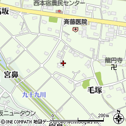 埼玉県東松山市毛塚29周辺の地図