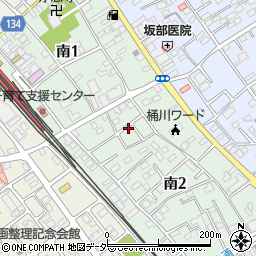 埼玉県桶川市南周辺の地図
