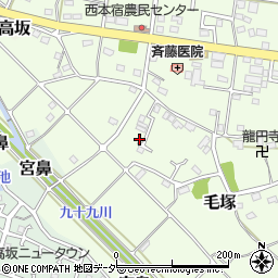 埼玉県東松山市毛塚34周辺の地図