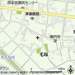 埼玉県東松山市毛塚13-5周辺の地図